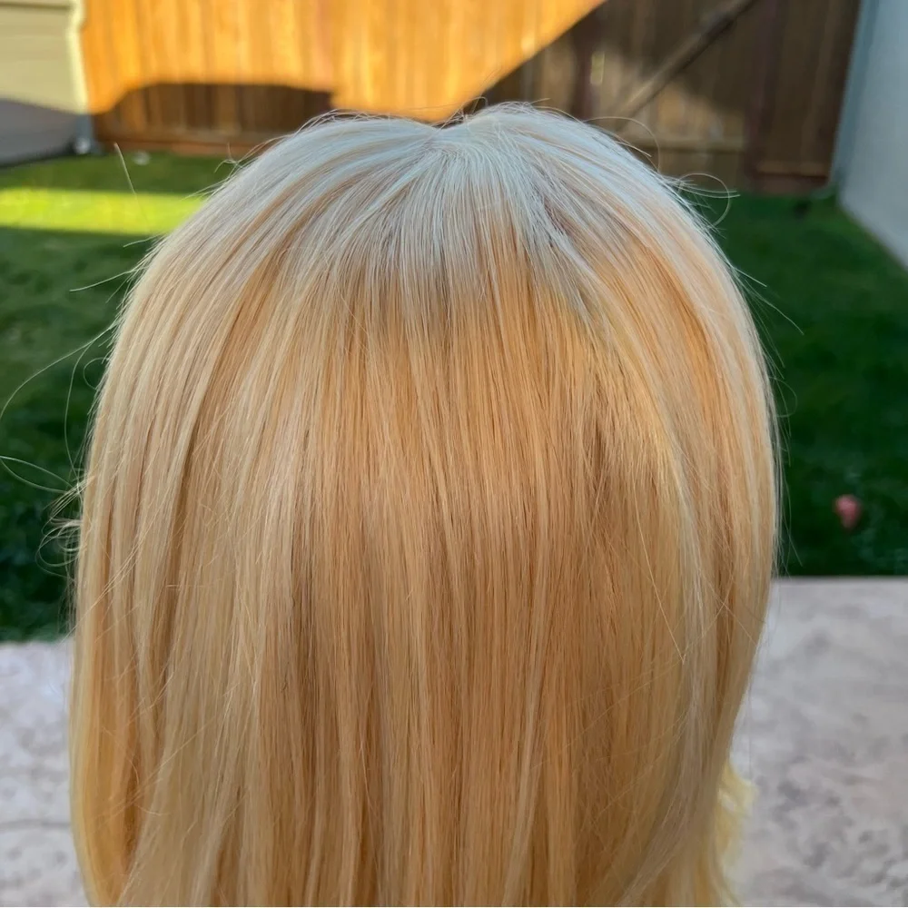 16” Blonde 613 HD 6x5 Lace Front Wig 100% Human Hair 230% Density #NC2